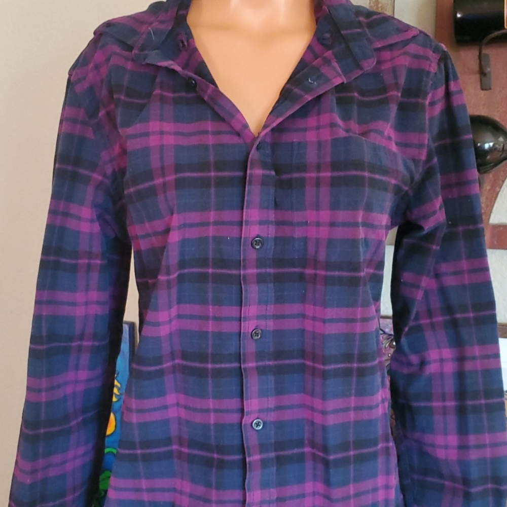 Old Navy purple flannel